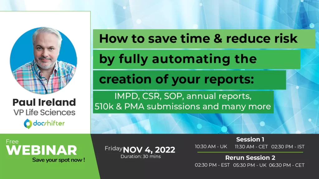 How to save time by fully automating your report level publishing and report generation needs webinar header